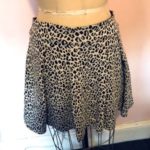 Urban outfitters snow leopard pleated mini